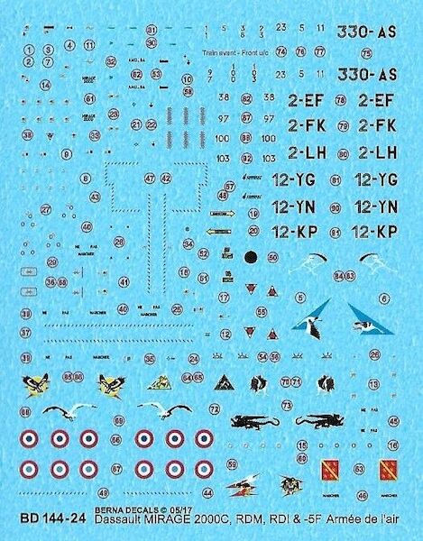 Dassault Mirage 2000C (7 schemes) BD144-24