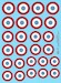 French roundels Armée de l'air 1935-40 diameter 17 to 22 mm bd17