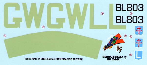 Spitfire Mk.Vb free french (René Mouchotte BL803 GW-L 340 Sqn) BD24-01