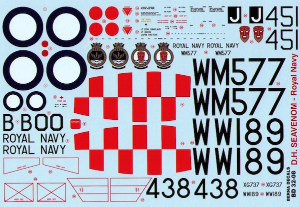 De Havilland Sea Venom (3 decorations Fleet Air Arm) (REISSUE) BD32-08