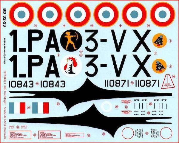 Republic F84G Thunderjet (French AF 1-PA "Argonne" & 3-VX "Ardennes")  BD32-23