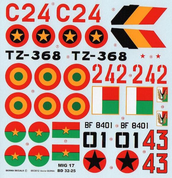 African Air Forces Mikoyan MiG-17 BD32-25