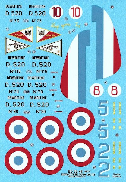 Dewoitine D 520 (GC I/3 French AF)  BD32-48