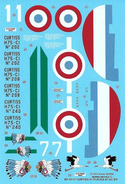 Curtiss H75 Hawk (Aces of the GC II/5 French Air Force )  BD32-57