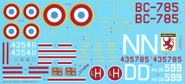 Douglas B26 invader (French AF Indochina (2 schemes) + Algeria (1 scheme) BD32-71
