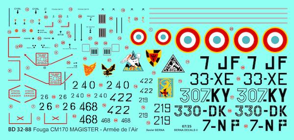 Fouga CM170 Magister "Armee de l 'Air  (For the DACO Kit)  BD32-88