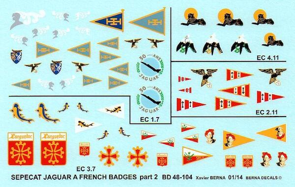 Badges for French Sepecat Jaguar A & E Part 2  BD48-104
