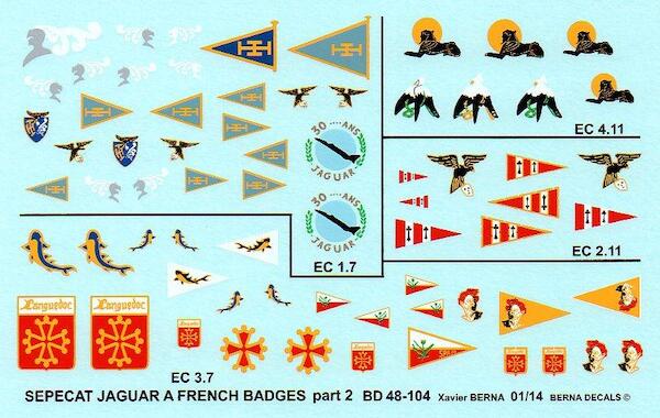 Badges for French Sepecat Jaguar A & E Part 2 BD48-104