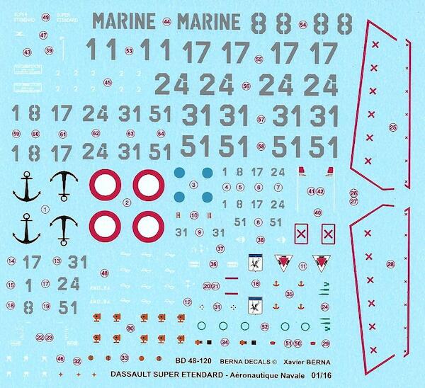 Dassault Super Etendard French Navy (6 schemes)  BD48-120