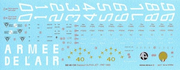 Dassault Alpha Jet Patrouille de France 1993 - 40TH Anniversary  BD48-130