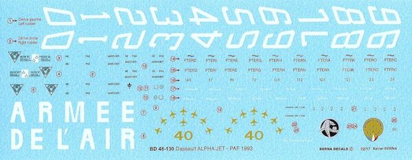 Dassault Alpha Jet Patrouille de France 1993 - 40TH Anniversary BD48-130