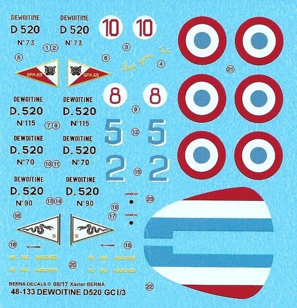 Dewoitine D 520 (GC I/3 French AF)  BD48-133