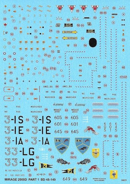 Dassault Mirage 2000D (EC 1/3 'Navarre' Nancy-Ochey & Kosovo + Stencils (4 schemes))  BD48-149