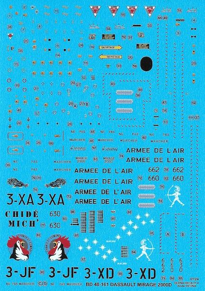 Dassault Mirage 2000D based at Nancy-Ochey (3 schemes)  BD48-161