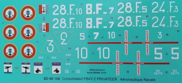 French Consolidated PB4Y-2 Privateer in Indochina  (4 schemes).  BD48-168