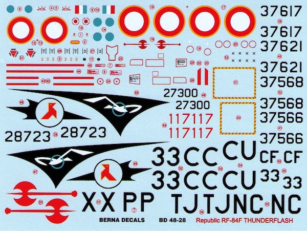 Republic RF84F Thunderflash (' L armee de l'air 6 dcorations)  BD48-28