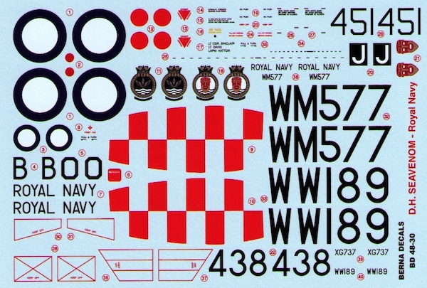 De Havilland Sea Venom (3 decorations Fleet Air Arm) BD48-30
