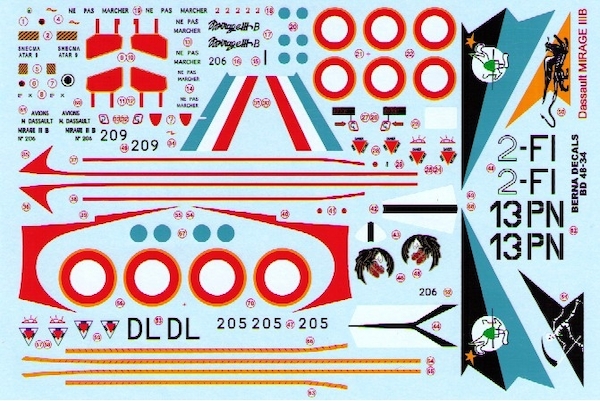 Dassault Mirage IIIB (EC02-002, EC02-013, CIFAS 328 L' Armee de l'air)  BD48-34