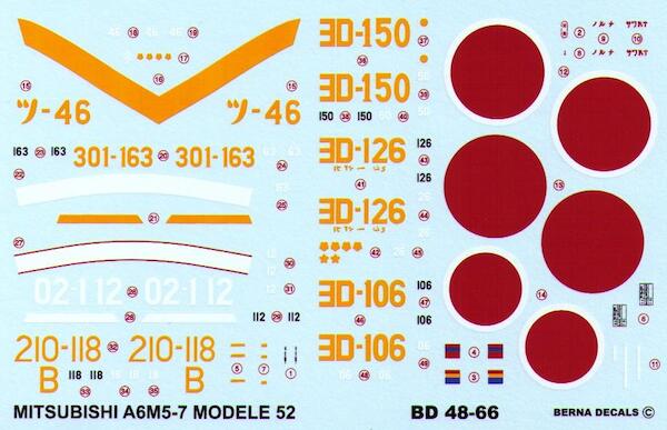 Mitsubishi ZERO A6M5-7 Model 52-63:  BD48-66