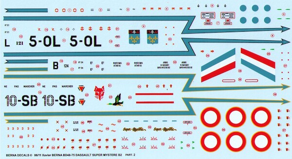 Dassault Super Mystre B2 Part2 : N121 5-OL "Ile de France" & N124 10-SB "Valois"  BD48-75