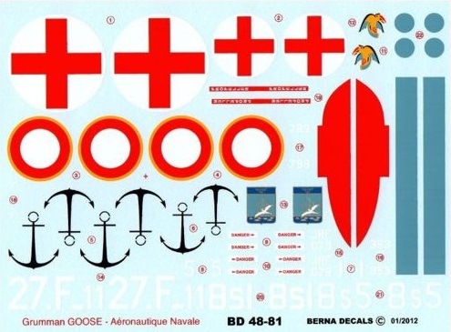 Grumman JRF-5 Goose Aeronautique Navale in Indochina & Senegal (3 schemes) BD48-81