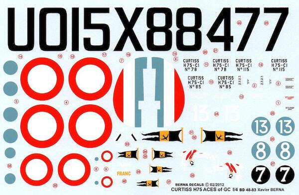 Curtiss H-75 (P-36) Aces of GC I/4  BD48-83