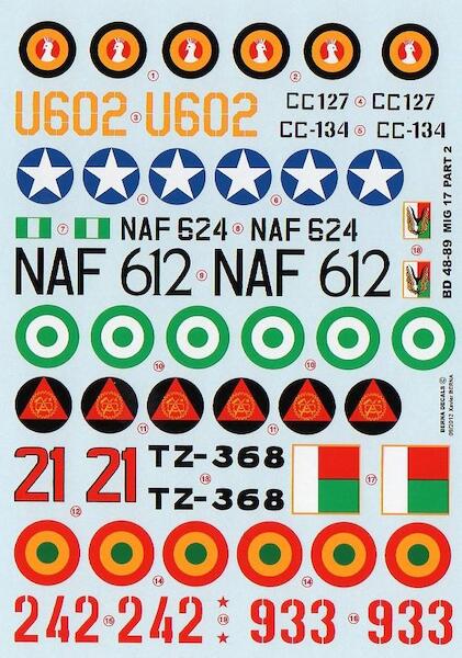 African Air Forces Mikoyan MiG-17 Part 2 BD48-89