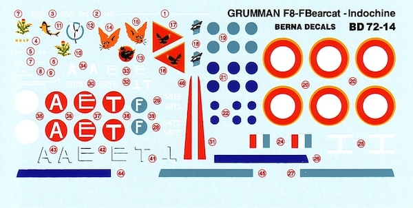Grumman F8F Bearcat Indochina (REPRINT) BD4814