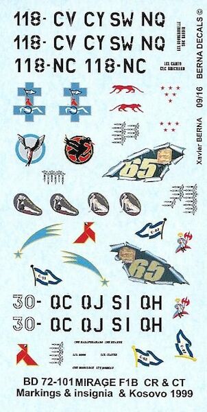 Dassault Mirage F1B, CR & CT BD72-101