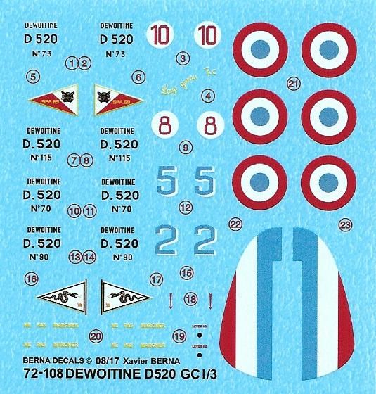 Dewoitine D 520 (GC I/3 French AF)  BD72-108