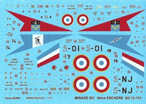 Dassault Mirage IIIC 5eme Escadre  BD72-110