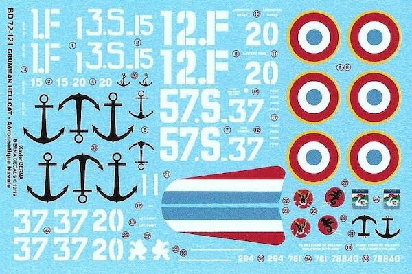 Grumman F6F-5 French Hellcat in Indochina, France & Tunisia (REVISED) BD72-121N