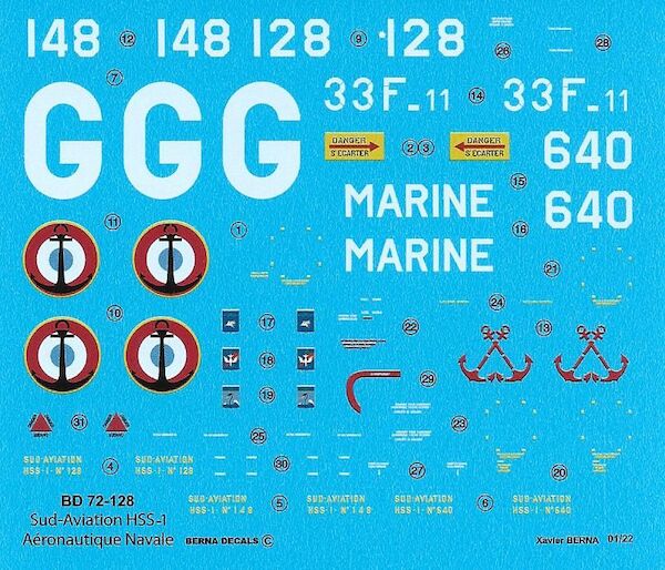 Sud-Aviation HSS-1 (Sikorsky H-34) (Aeronavale)  BD72-128