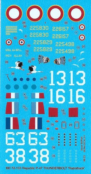 Republic P-47D Thunderbolt Razoreback (French AF)  BD72-133