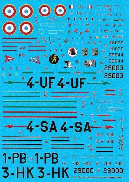 Republic F84F Thunderstreak (French Air Force)  BD72-134