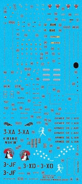 Dassault Mirage 2000D based at Nancy-Ochey (3 schemes)  BD72-136