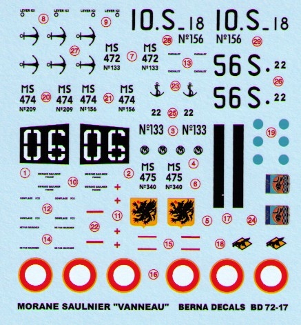 Morane Saulnier Vanneau (4 dcorations)  BD72-17
