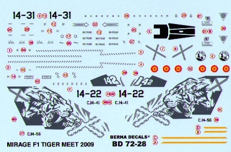 Mirage F1M Ala de Caza 14 Spanish AF Tiger Meet 09 BD72-28