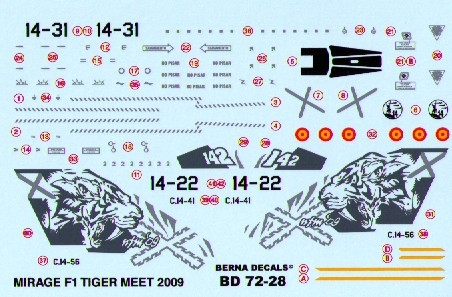 Mirage F1M Ala de Caza 14 Spanish AF Tiger Meet 09  BD72-28