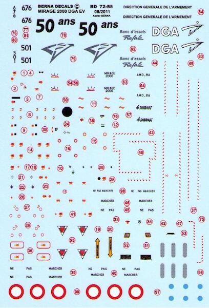 Dassault Mirage 2000DGA EV (flight trials) : Mirage 2000B N 501 & Mirage 2000D N 676  BD72-55