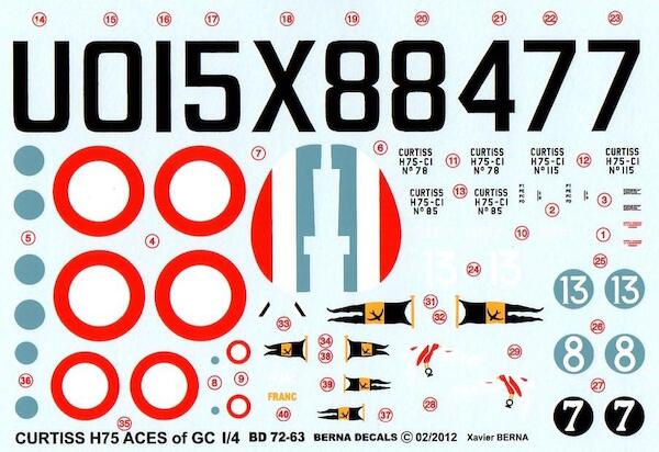 Curtiss H-75 (P-36) Aces of GC I/4  BD72-63