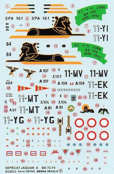 Sepecat Jaguar A (French AF)  BD72-74