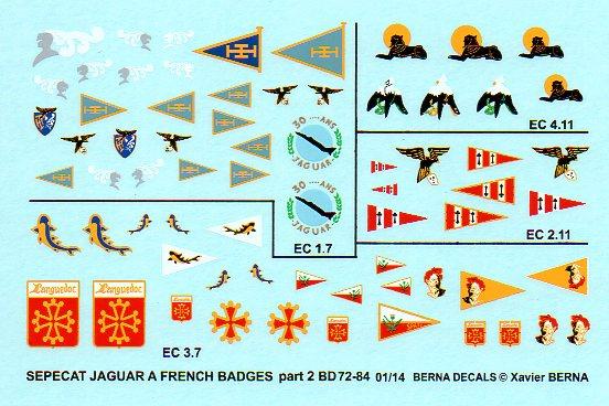 Badges for French Sepecat Jaguar A & E Part 2 BD72-84