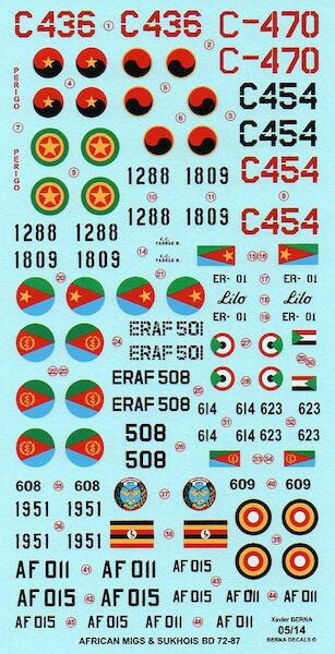 African Air Forces MiGs & Sukhois  BD72-87