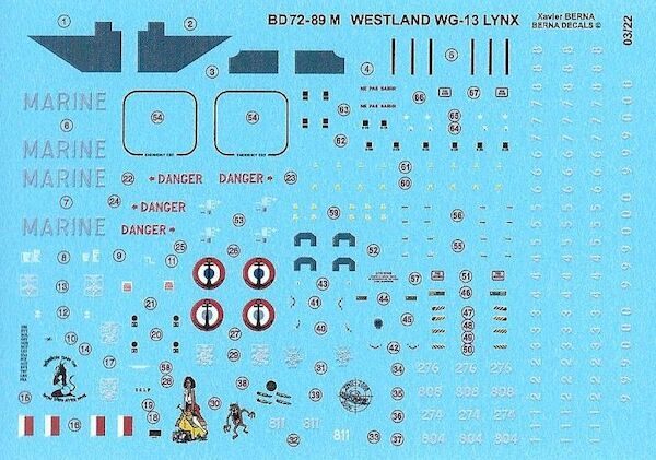 Westland WG13 Lynx Mk 4 (French Navy) (Revised)  BD72-89M