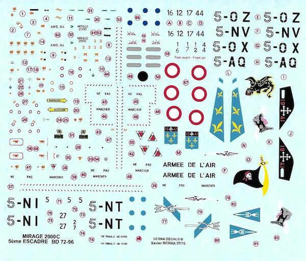 Dassault Mirage 2000C 5eme Escadre  BD72-96