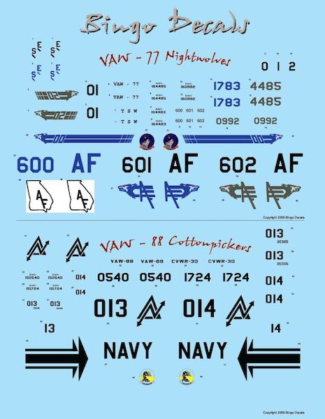 E2C Hawkeye (VAW77 Nightwolves, VAW88 Cottonpickers) BD48001