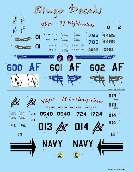 E2C Hawkeye (VAW77 Nightwolves, VAW88 Cottonpickers)  BD48001