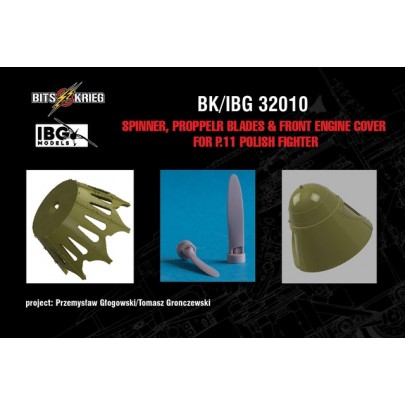 Spinner, Propeller Blades and Front engine Cover for PZL P11 Polish fighter (IBG)  BK/IBG32010