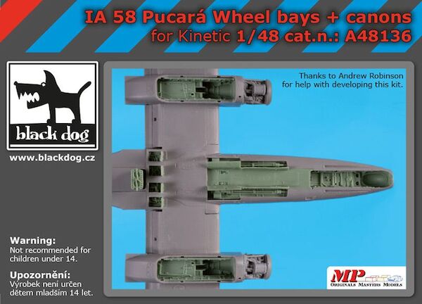 IA 58 Pucar wheel bays + canon (Kinetic)  A48136